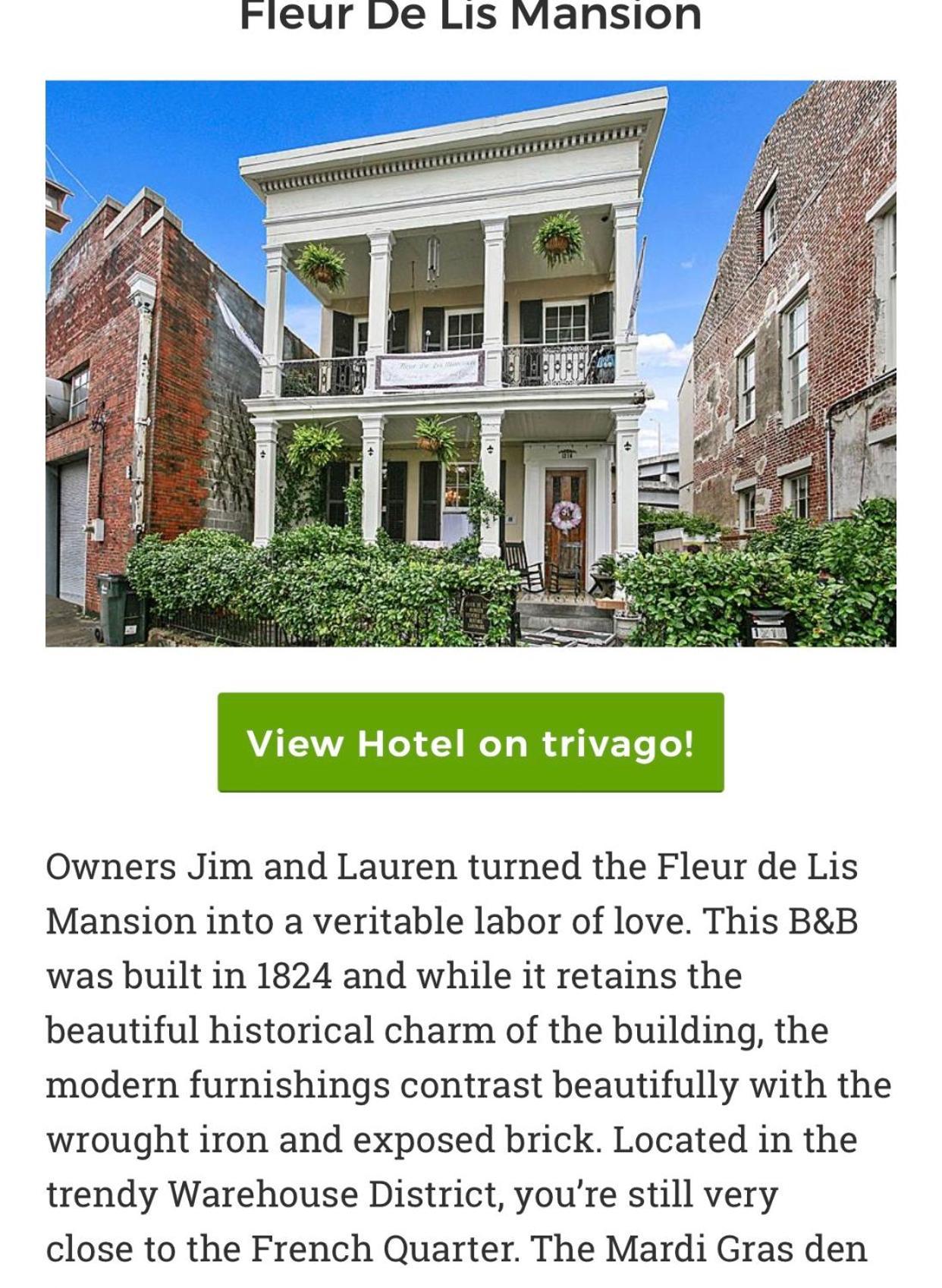Fleur De Lis Mansion Bed & Breakfast New Orleans Exterior foto